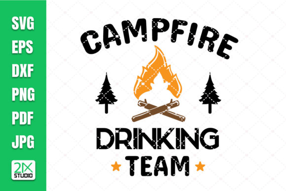 Campfire Drinking Team SVG for Graphics and Crafts