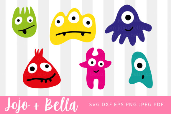 Monster SVG Bundle, Cute Monster, Funny Graphics for Crafts