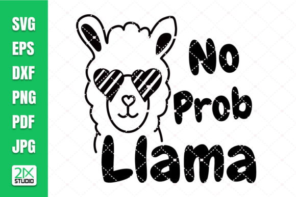 No Prob Llama SVG, Llama Cut File for Graphics and Crafts