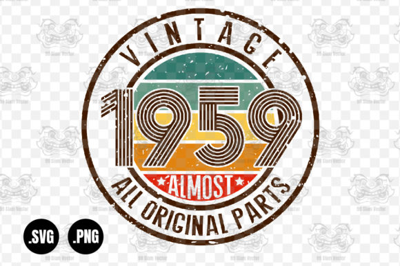 Vintage 1959 Almost All Original Parts Graphics for Crafts